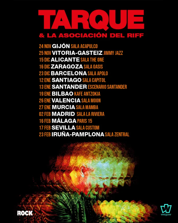 Cartel de la Gira 2023 de Tarque & La Asociación del Riff